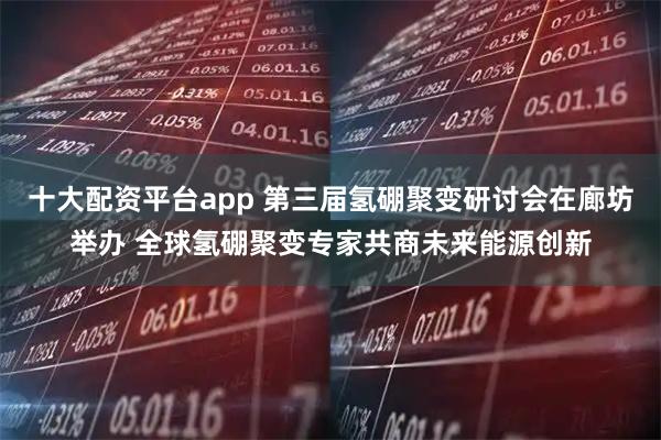 十大配资平台app 第三届氢硼聚变研讨会在廊坊举办 全球氢硼聚变专家共商未来能源创新