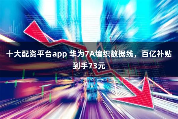 十大配资平台app 华为7A编织数据线，百亿补贴到手73元